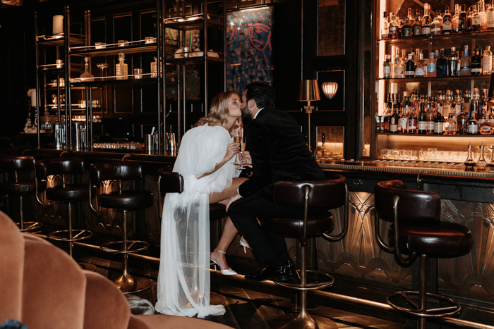 Chic and Minimalistic Spring Restaurant Wedding