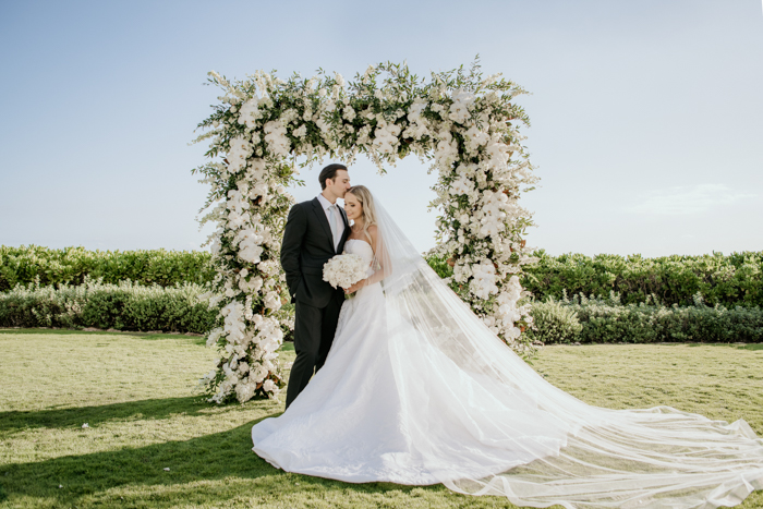 Monochromatic Flower-Filled Four Seasons Ko Olina Wedding
